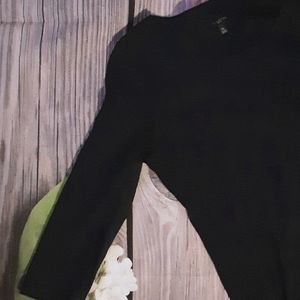 BNWOT Talbots Navy Blue PM scoop neck top